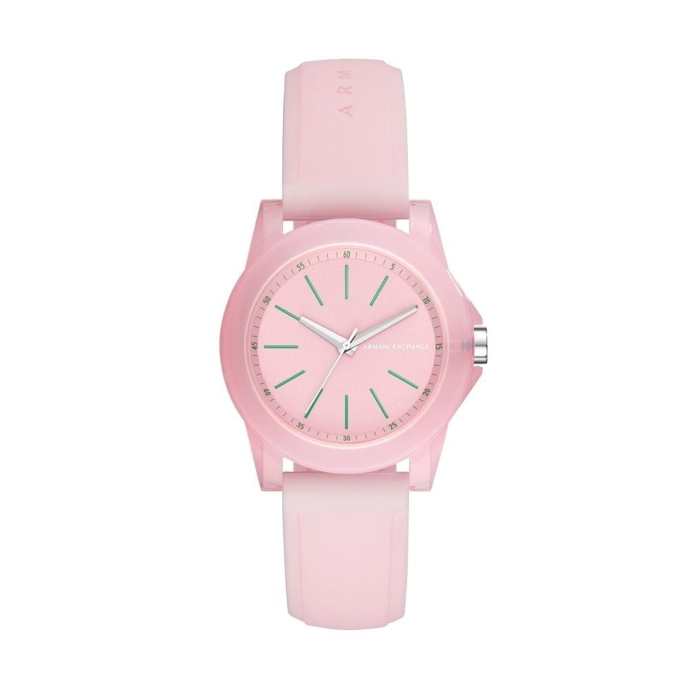 Armani Exchange Women's AX4361 Pink Silicone Watch
