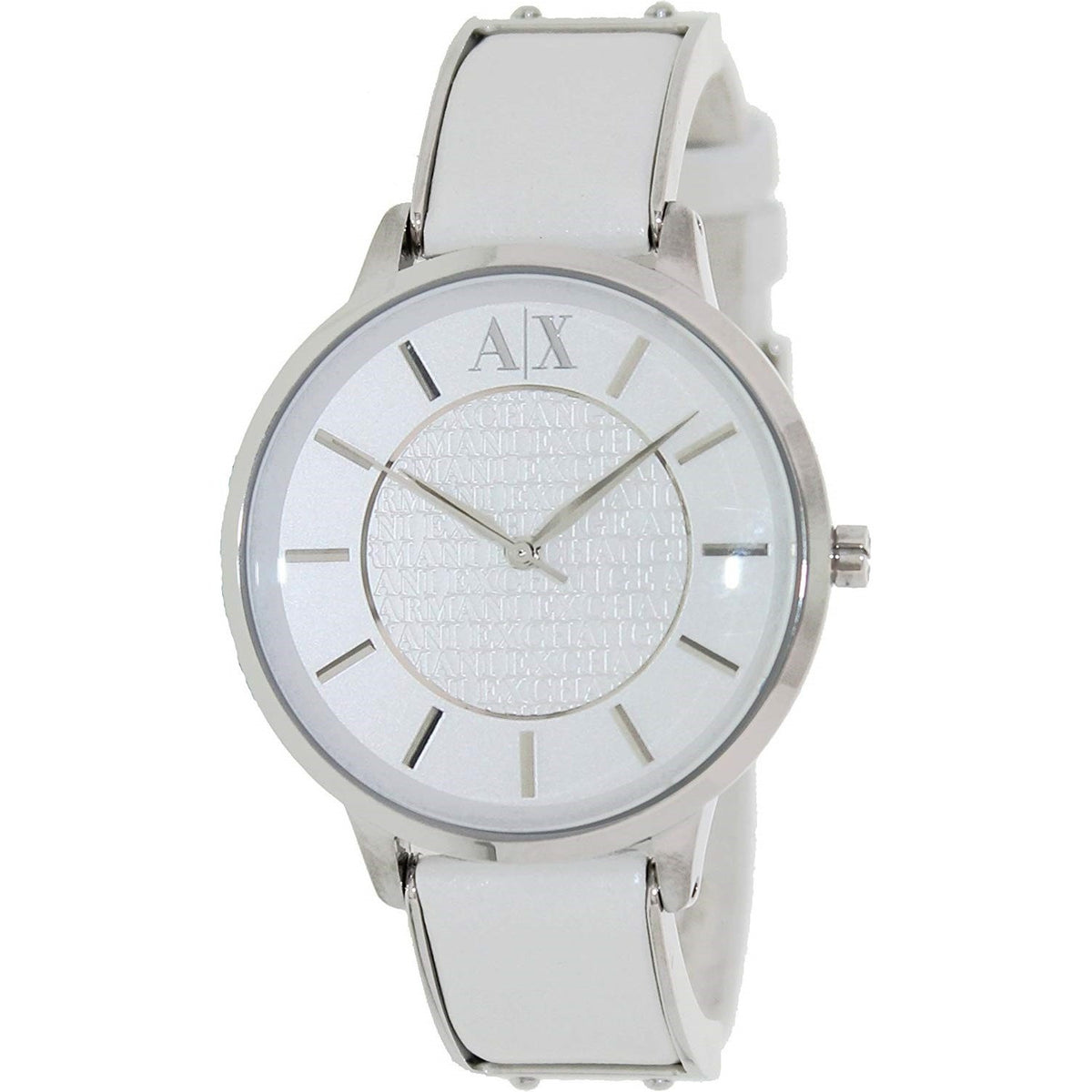 Armani Exchange Women's AX5300 White Leather Watch