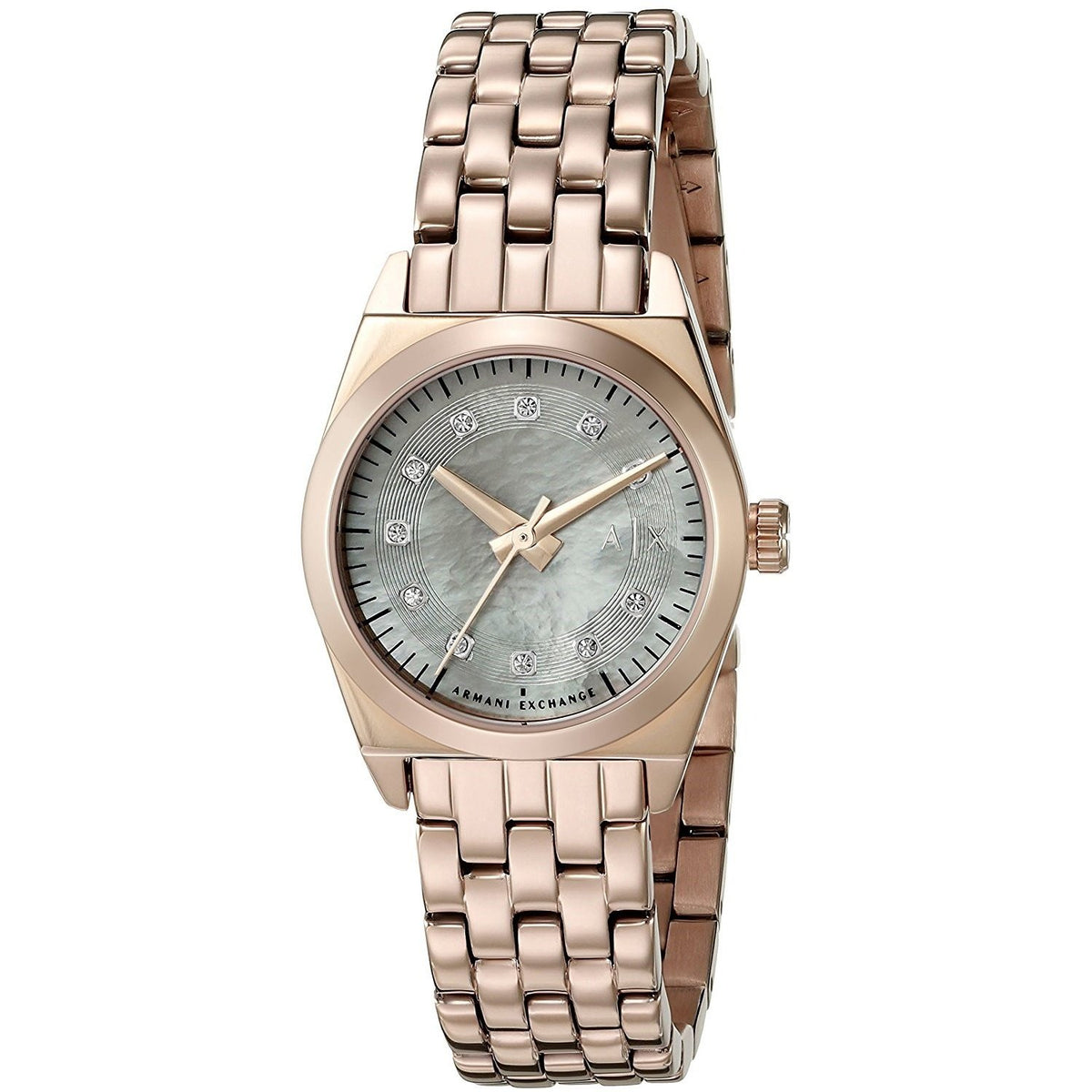 Armani Exchange Women's AX5336 Miss Jackson Crystal Rose-Tone Stainless Steel Watch