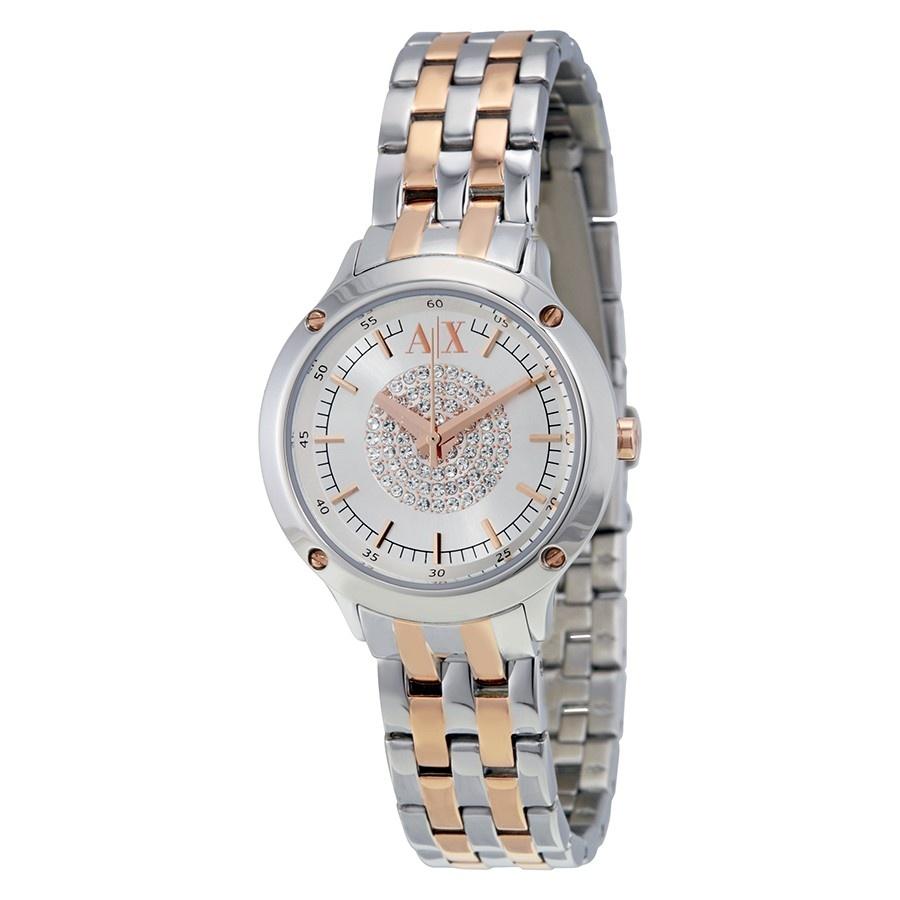 Armani Exchange Women's AX5423 Street Crystal Two-Tone Stainless Steel Watch