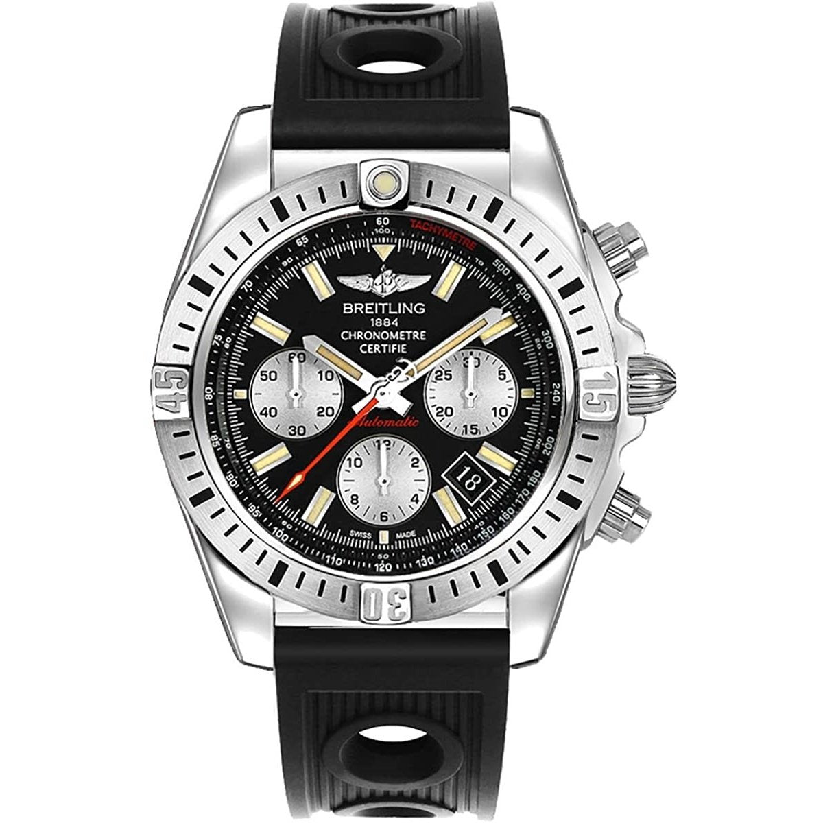 Breitling Men&#39;s B01154G-BD13-200S Chronomat 44 Airborne Chronograph Black Rubber Watch