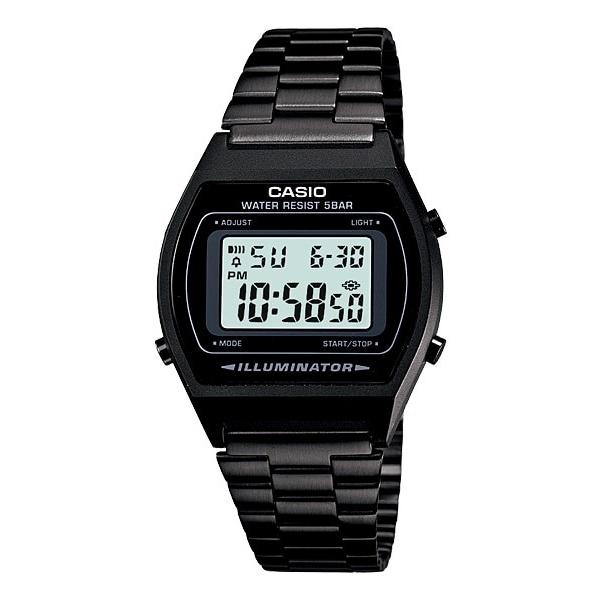 Casio Men's B640WB-1A Retro Black Stainless Steel Watch