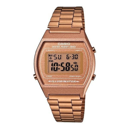 Casio Men's B640WC-5A Retro Rose-Tone Stainless Steel Watch