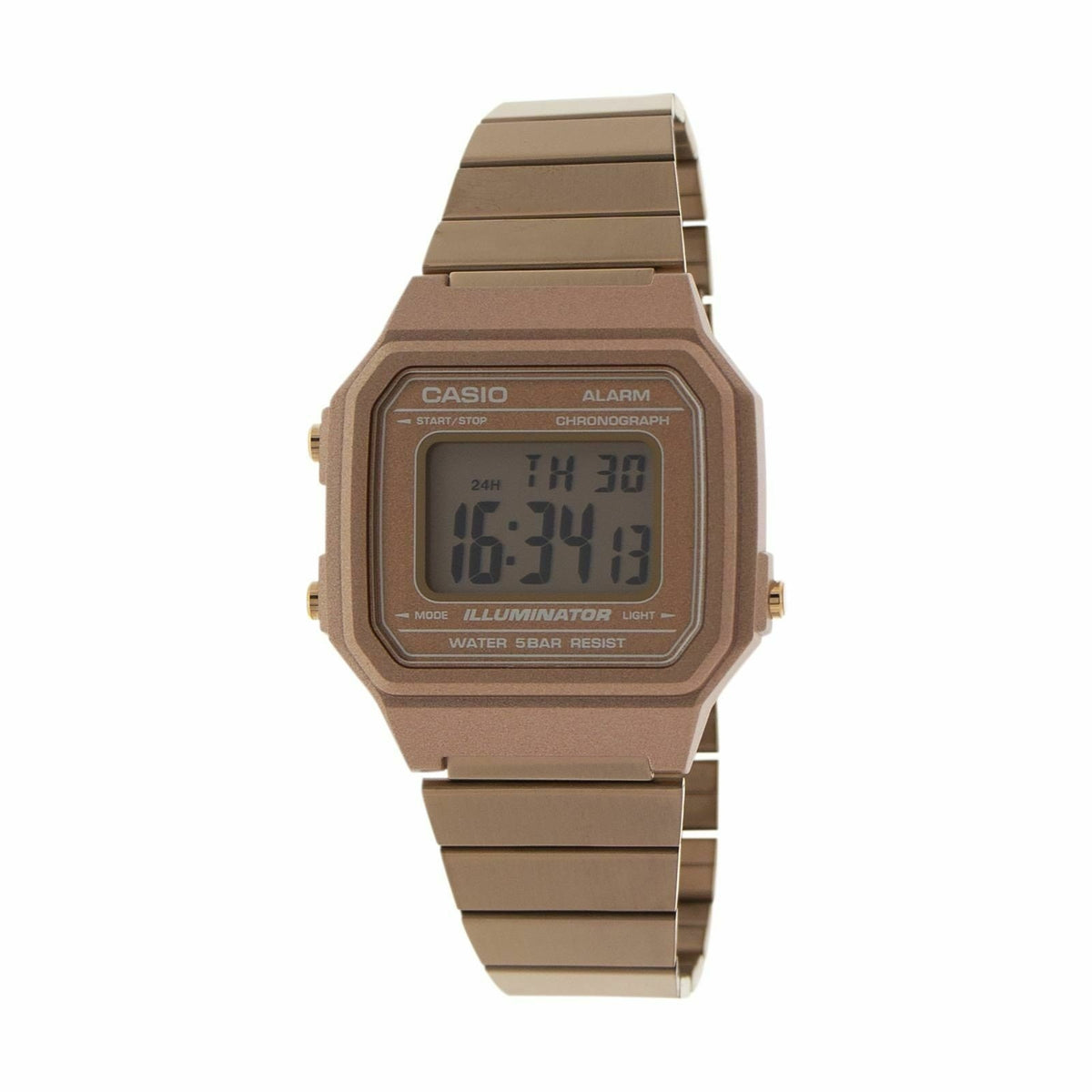 Casio Men's B650WC-5AVT Vintage Illuminator Rose Gold-Tone Stainless Steel Watch