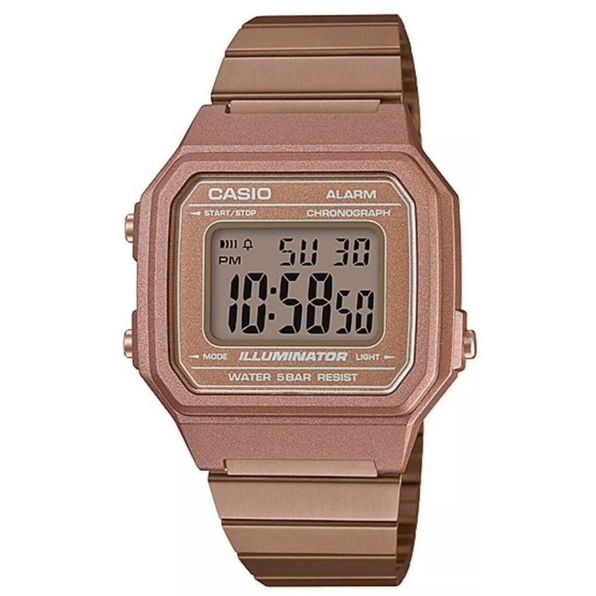 Casio Unisex B650WC-5A Vintage Rose Gold-Tone Resin Watch