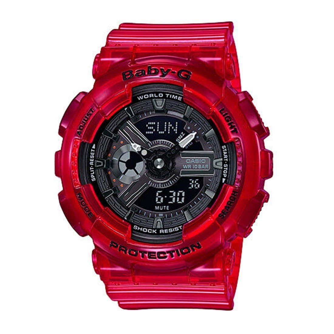 Casio Women's BA110CR-4A Baby G Red Resin Watch
