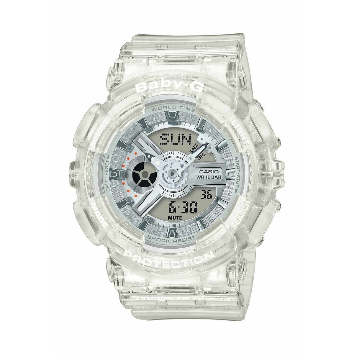 Casio Women's BA110CR-7A Baby-G White Resin Watch