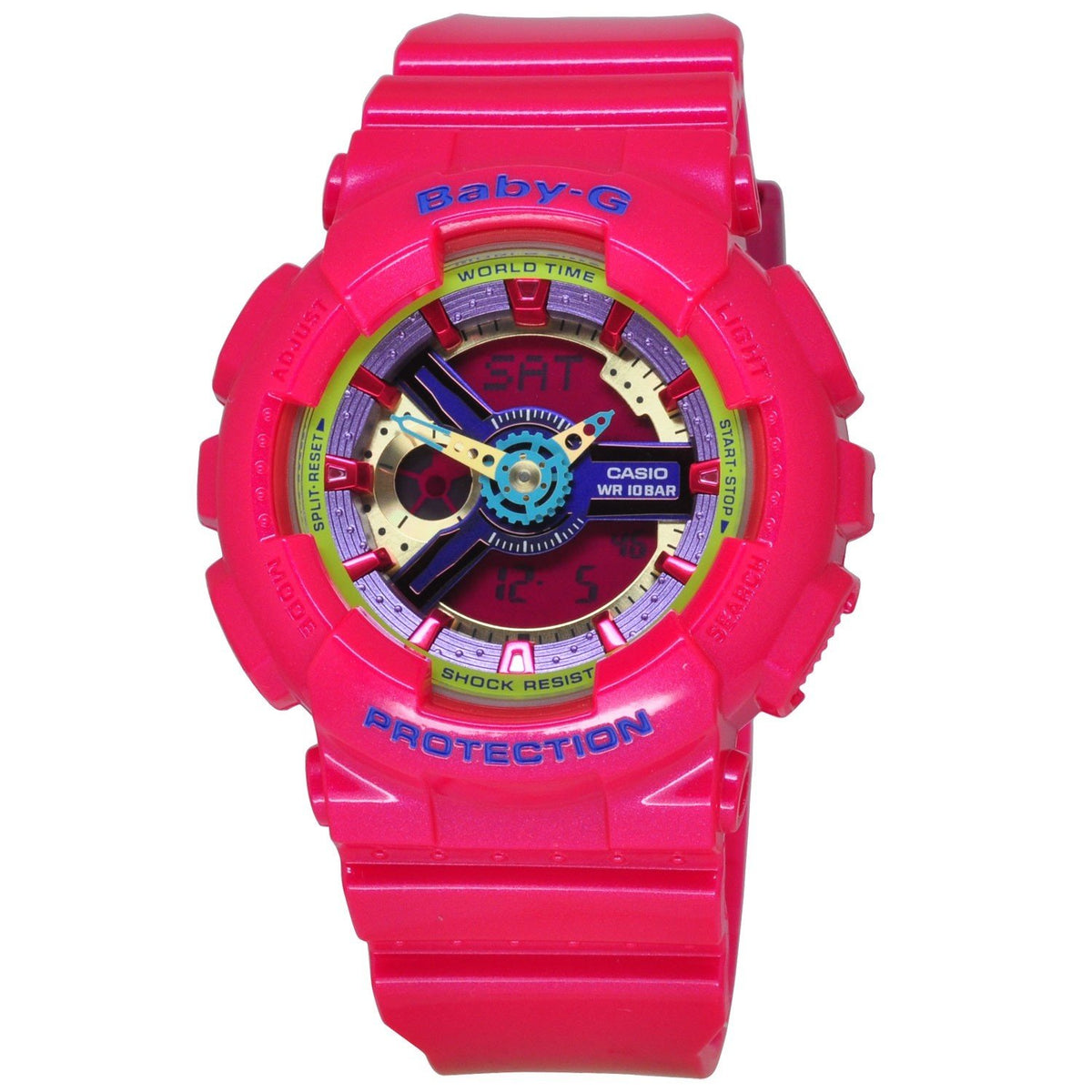 Casio Women's BA112-4A Baby G Chronograph Pink Resin Watch