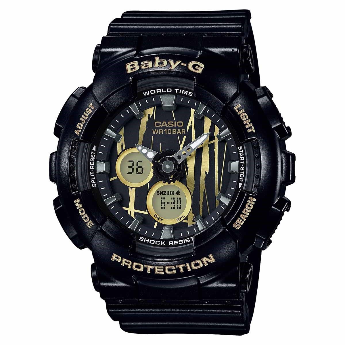Casio Women&#39;s BA120SP-1A Baby-G Analog-Digital Black Resin Watch