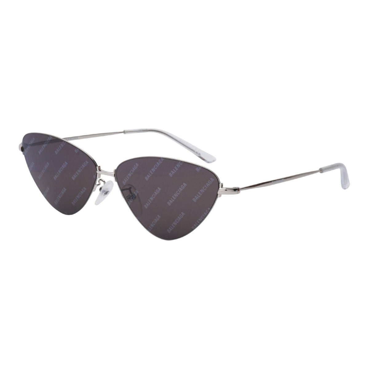 Balenciaga Unisex Sunglasses Spring Summer Silver Grey  Nylon Nylon Shiny BB0015S 004