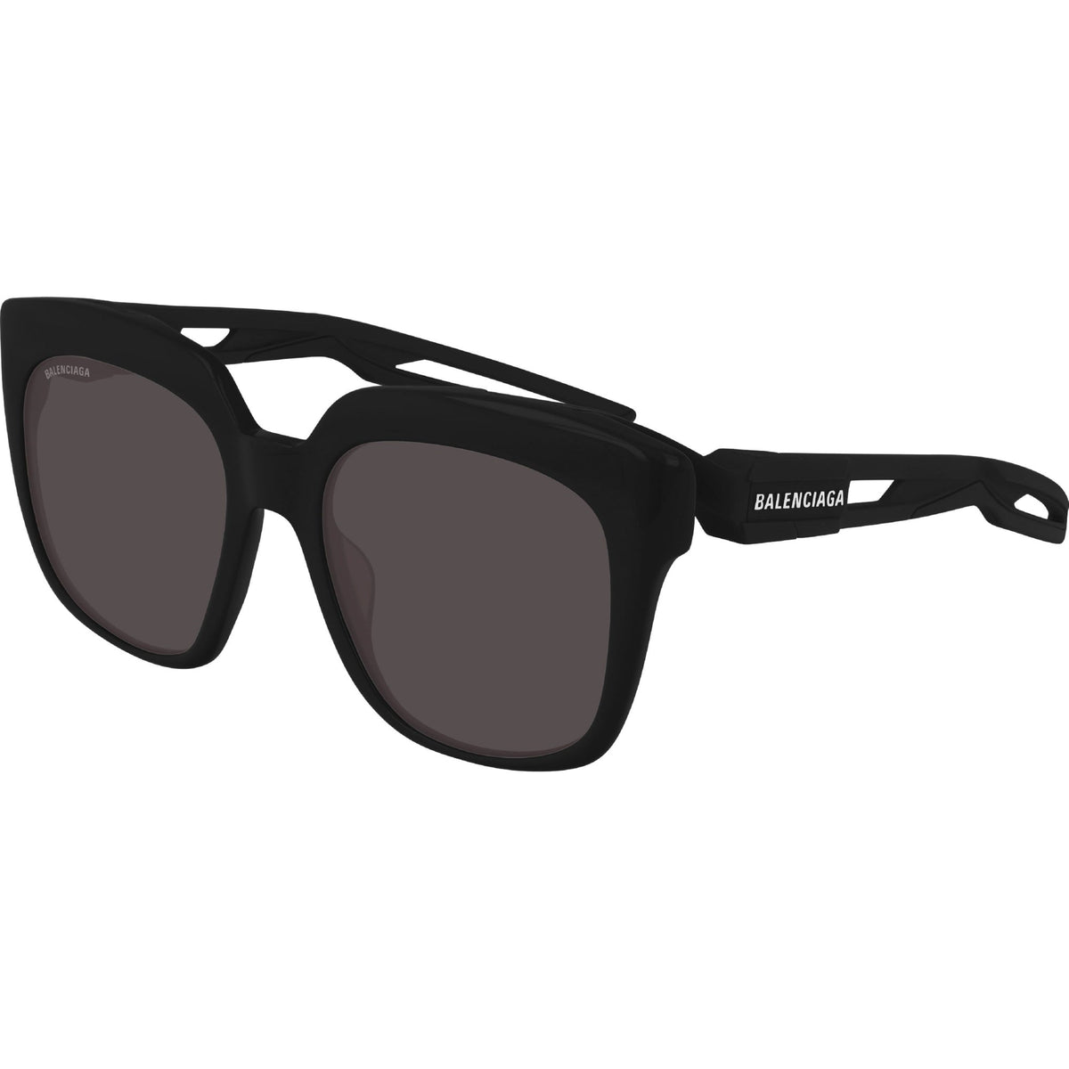Balenciaga Unisex Sunglasses Spring Summer Black Grey  Nylon Nylon Shiny BB0025S 001
