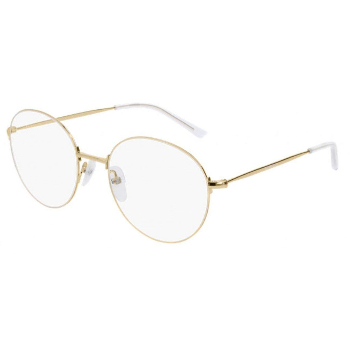 Balenciaga Unisex Sunglasses Spring Summer Gold Transparent Demo Lens Demo Lens Shiny BB0035O 003