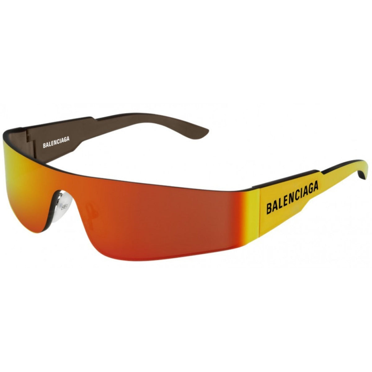 Balenciaga Unisex Sunglasses Spring Summer Orange Orange Nylon Nylon Orange BB0041S 005