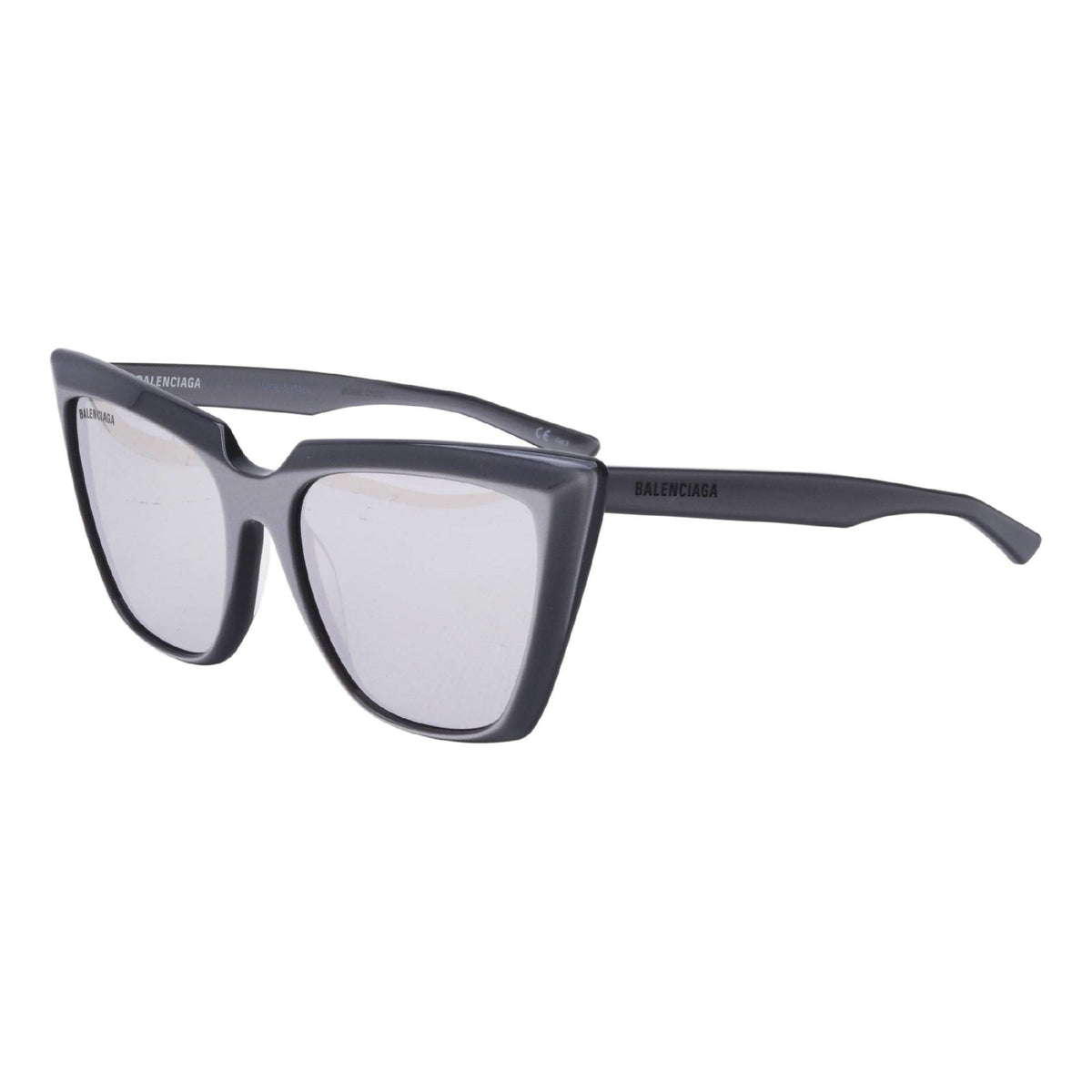 Balenciaga Women's Sunglasses Fall Winter Silver Silver Nylon Nylon Shiny BB0046S 006