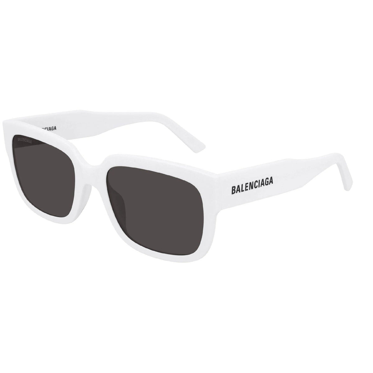 Balenciaga Unisex Sunglasses Fall Winter White Grey Nylon Nylon Shiny BB0049S 003