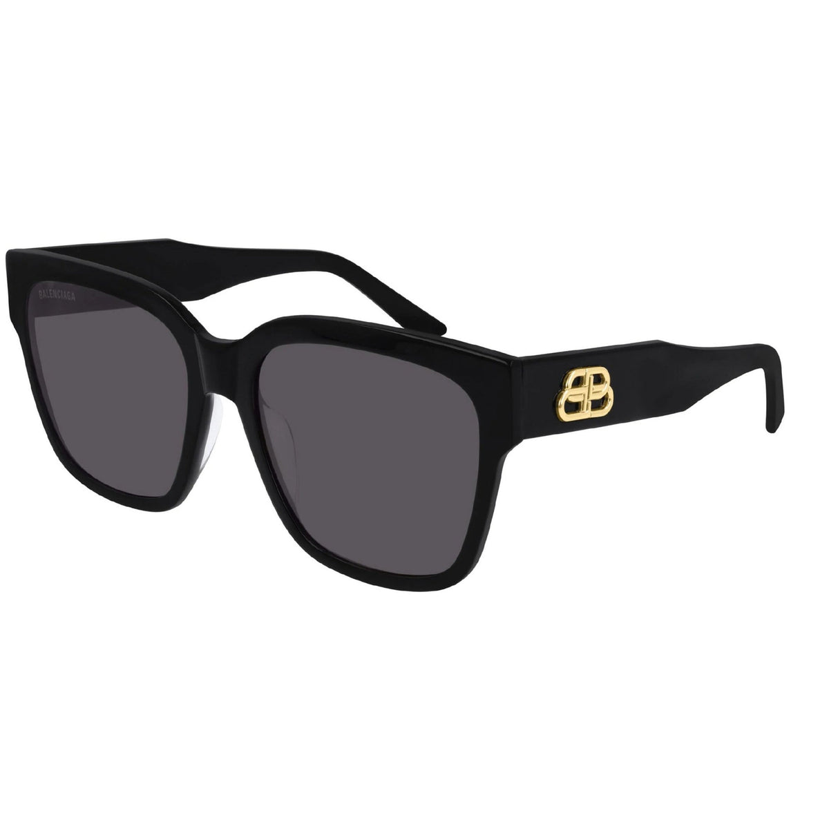 Balenciaga Women&#39;s Sunglasses Fall Winter Black Grey Nylon Nylon Shiny BB0056S 001