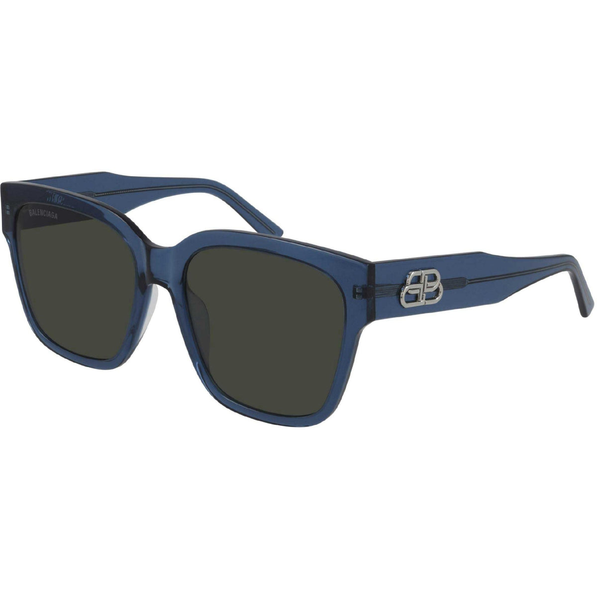 Balenciaga Women's Sunglasses Fall Winter Blue Green CR 39 CR 39 Shiny BB0056S 006