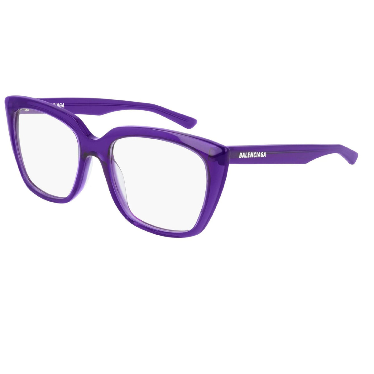 Balenciaga Women's Sunglasses Fall Winter Violet Transparent Demo Lens Demo Lens Transparent BB0062O 003