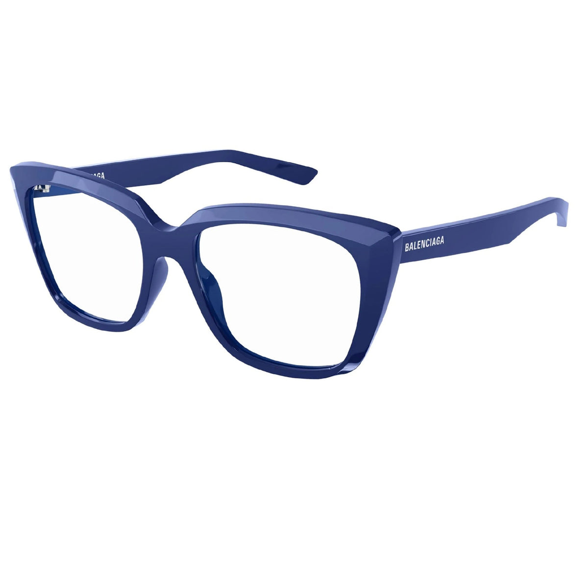 Balenciaga Women's Sunglasses Fall Winter Blue Transparent Demo Lens Demo Lens Shiny BB0062O 006