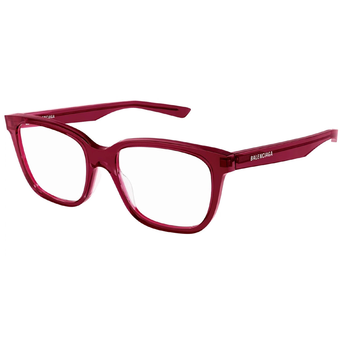 Balenciaga Unisex Sunglasses Fall Winter Red Transparent Demo Lens Demo Lens Transparent BB0078O 006