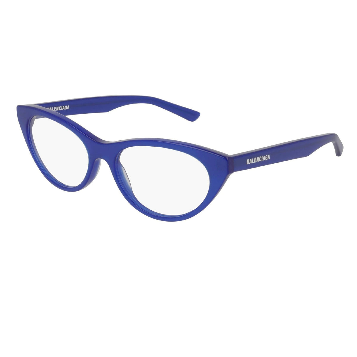 Balenciaga Women's Sunglasses Spring Summer Blue Transparent Demo Lens Demo Lens Blue BB0079O 003