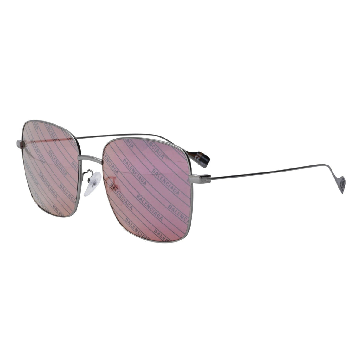 Balenciaga Unisex Sunglasses Spring Summer Ruthenium Pink Nylon Nylon Dark BB0087SK 006