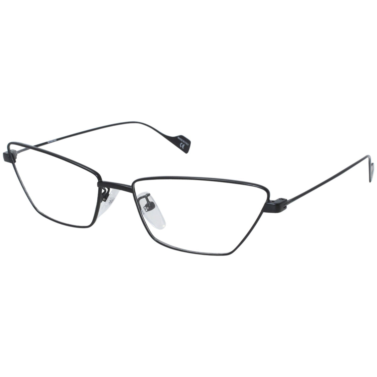 Balenciaga Women's Sunglasses Spring Summer Black Transparent Demo Lens Demo Lens Matte BB0091O 001
