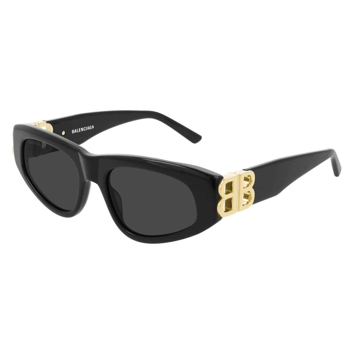 Balenciaga Women's Sunglasses Spring Summer Black Grey CR 39 CR 39 Shiny BB0095S 001