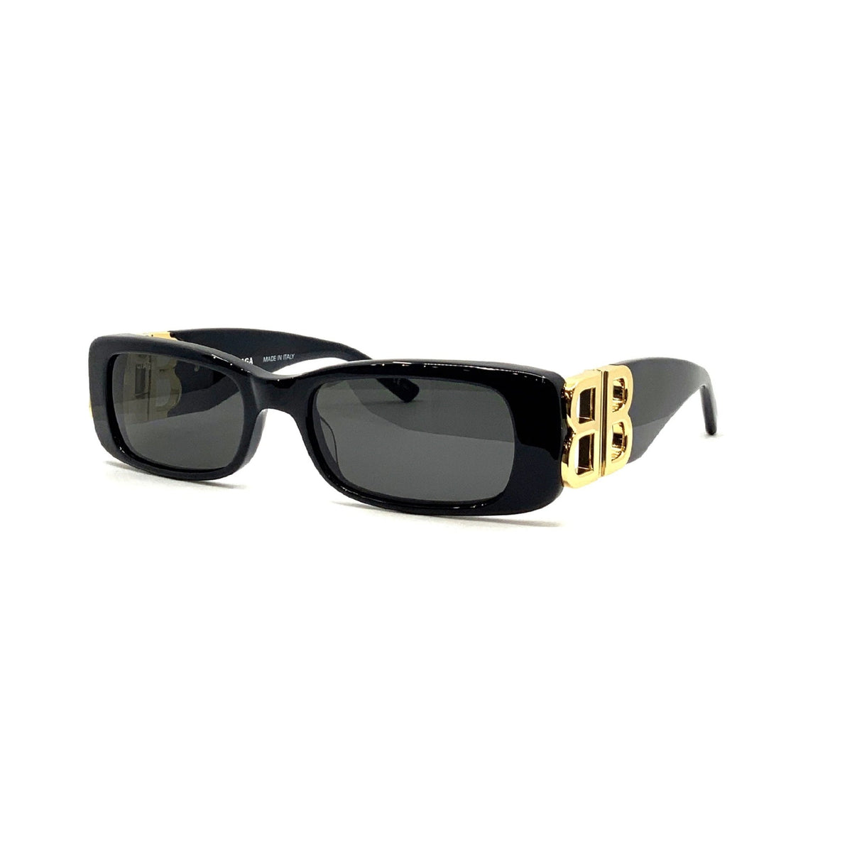 Balenciaga Women's Sunglasses Spring Summer Black Grey CR 39 CR 39 Shiny BB0096S 001