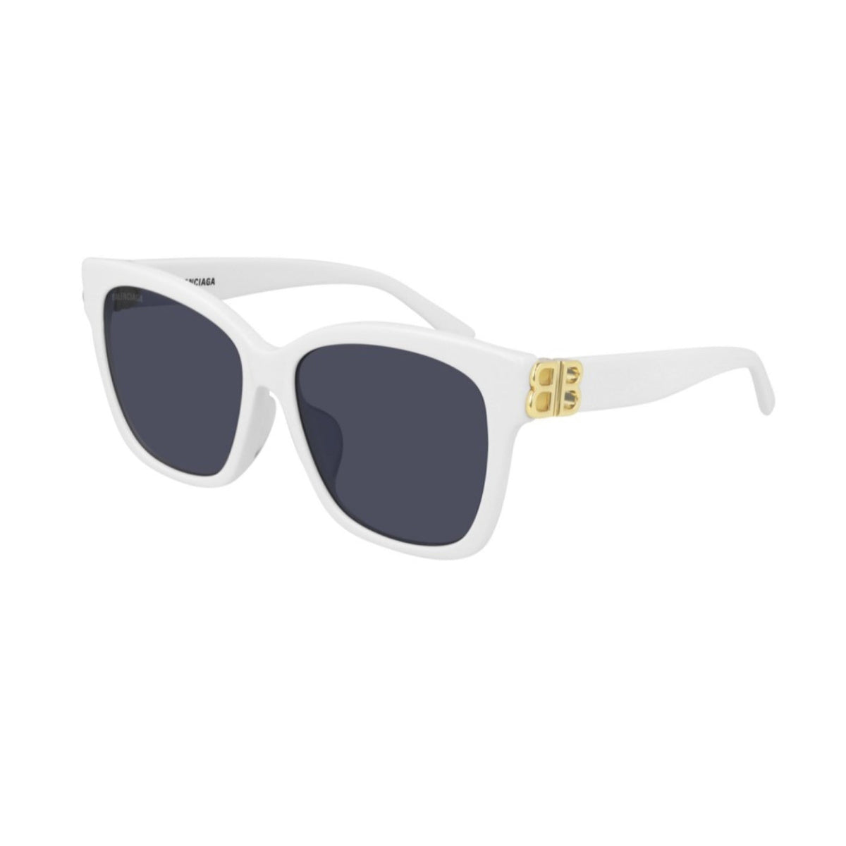 Balenciaga Women's Sunglasses Fall Winter White Blue Nylon Nylon Shiny BB0102SA 004