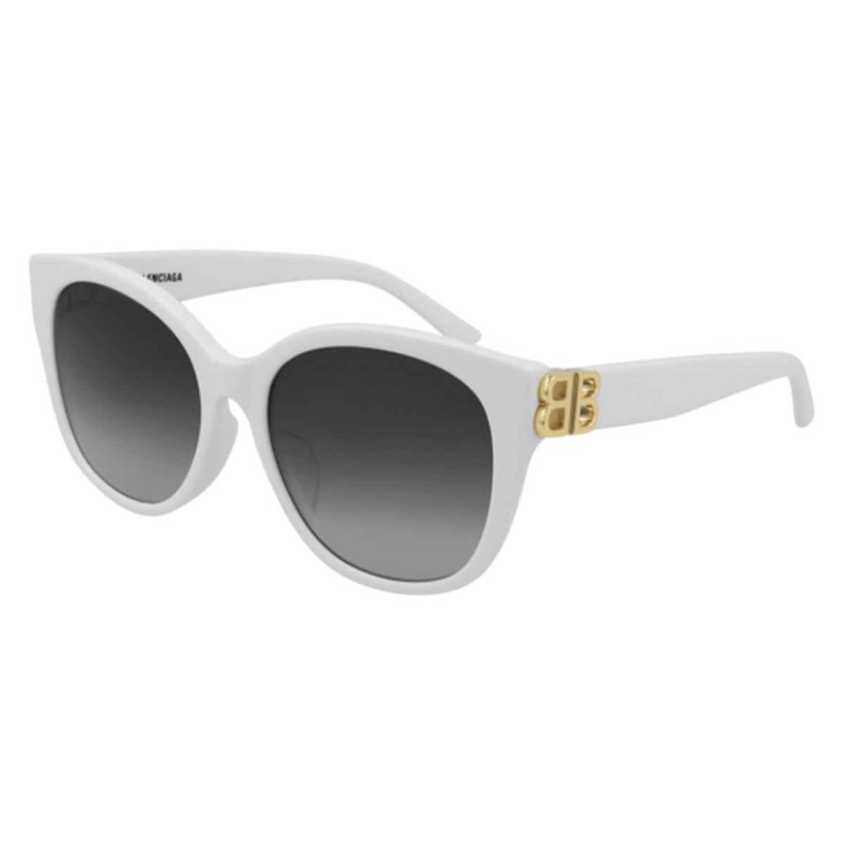 Balenciaga Women's Sunglasses Fall Winter White Grey  CR 39 CR 39 Shiny BB0103SA 006