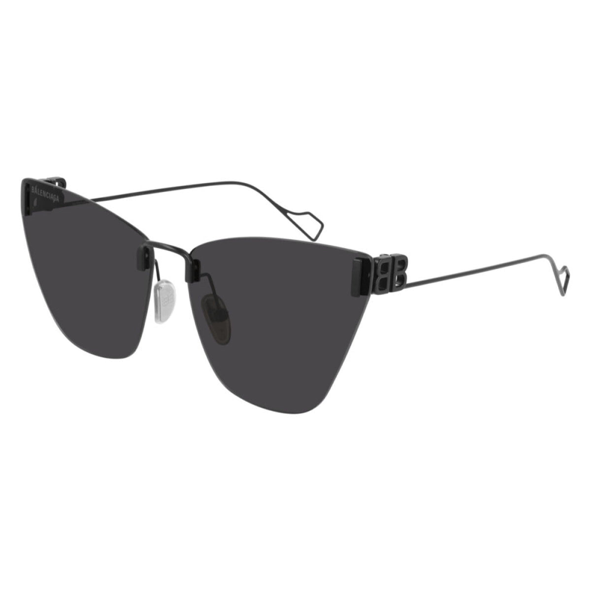Balenciaga Women's Sunglasses Fall Winter Black Grey Nylon Nylon Matte BB0111S 001