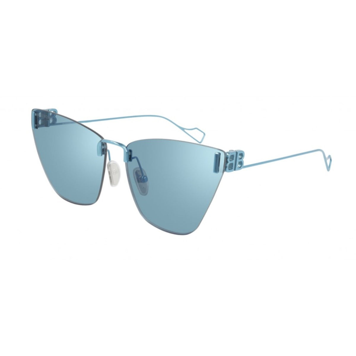 Balenciaga Women&#39;s Sunglasses Fall Winter Light-Blue Light Blue Nylon Nylon Shiny BB0111S 003