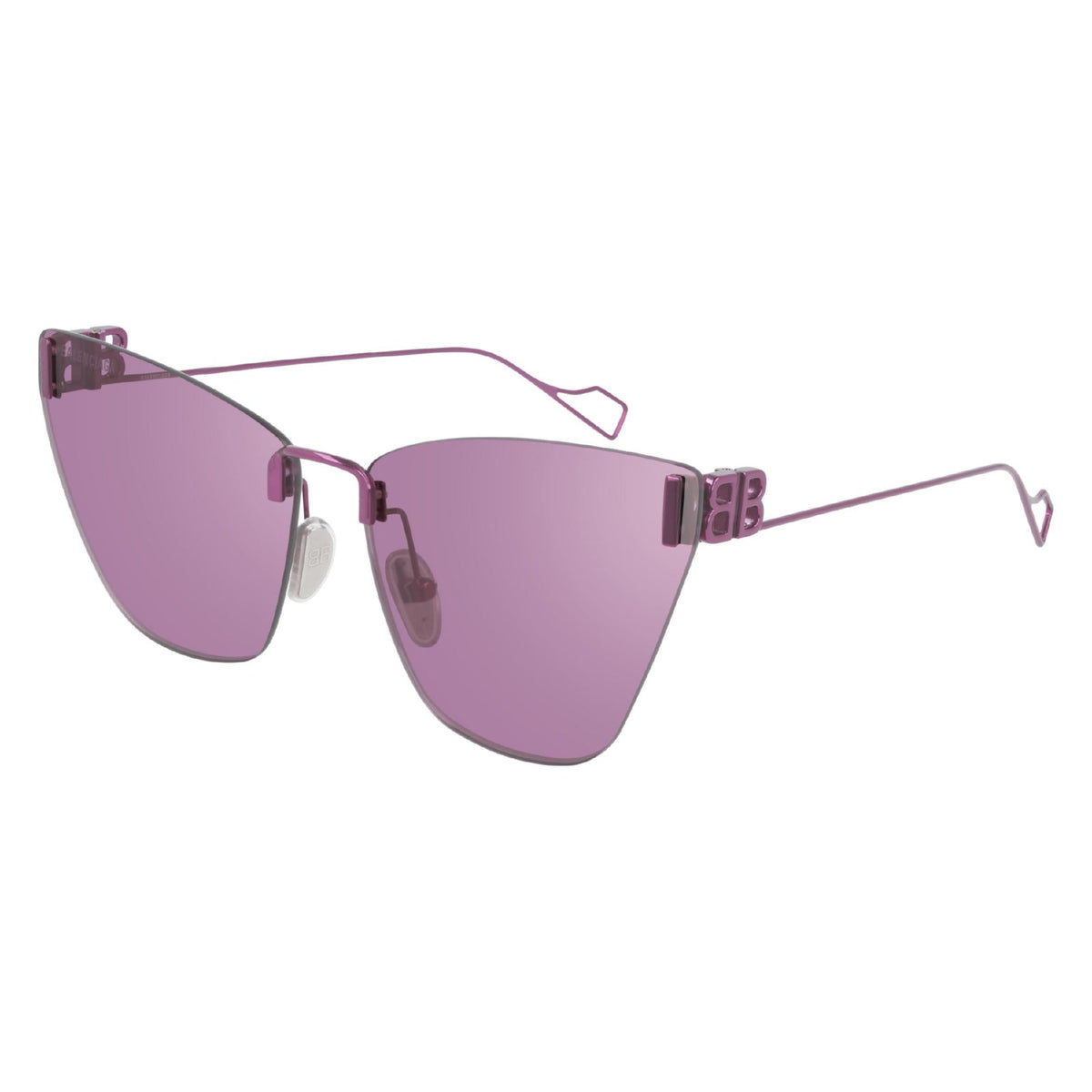 Balenciaga Women's Sunglasses Fall Winter Violet Violet Nylon Nylon Shiny BB0111S 004