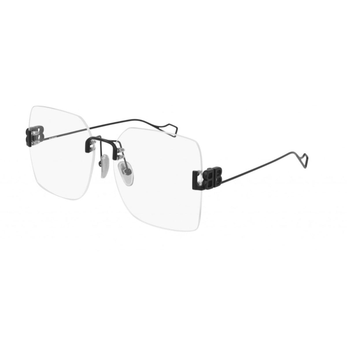 Balenciaga Women's Sunglasses Fall Winter Black Transparent Demo Lens Demo Lens Matte BB0113O 001