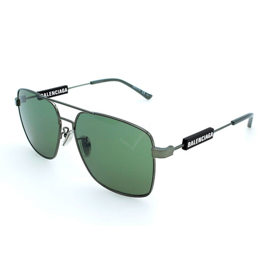 Balenciaga Men's Sunglasses Fall Winter Green Green Nylon Nylon Shiny BB0116SA 002