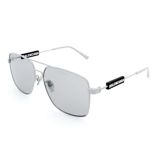 Balenciaga Men's Sunglasses Fall Winter Grey Grey Nylon Nylon Shiny BB0116SA 004