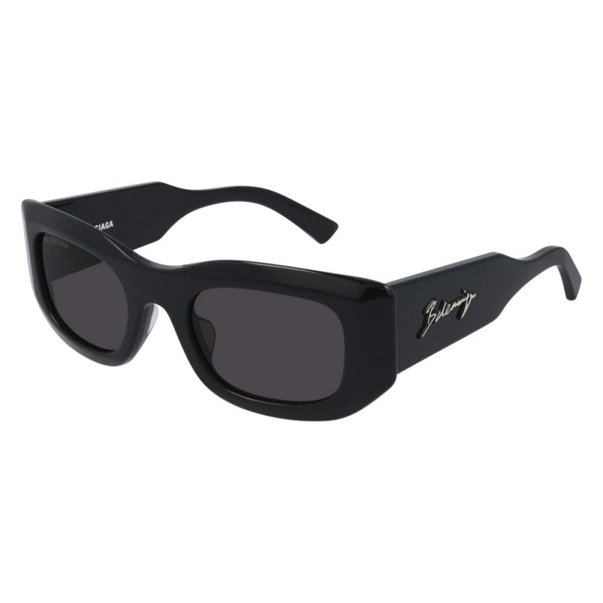 Balenciaga Unisex Sunglasses Fall Winter Black Grey Nylon Nylon Shiny BB0121S 001
