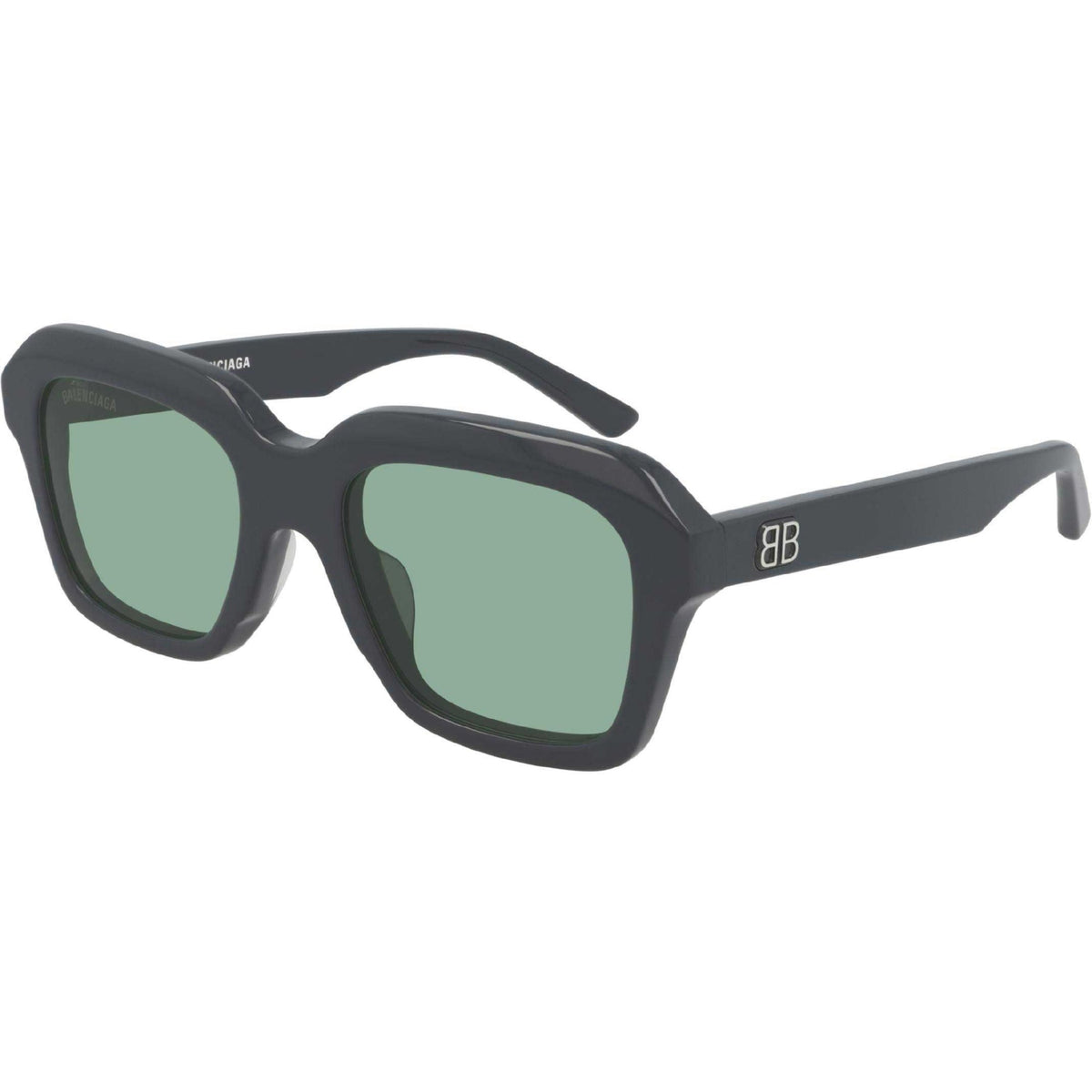 Balenciaga Unisex Sunglasses Spring Summer Grey Grey CR 39 CR 39 Shiny BB0127S 003