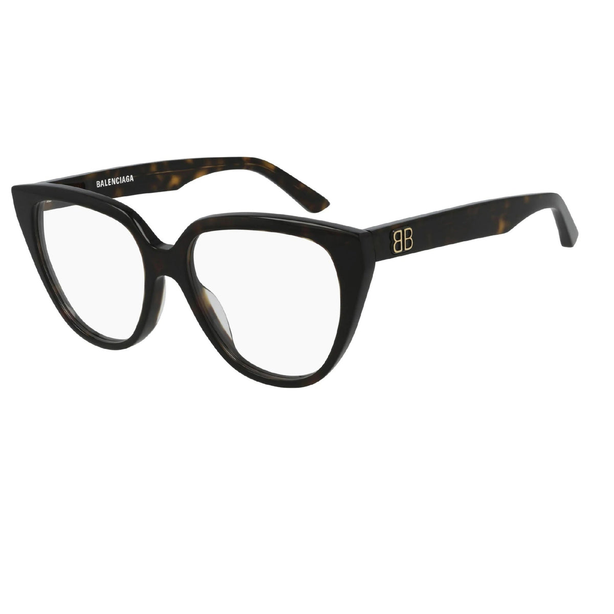 Balenciaga Women's Sunglasses Spring Summer Havana Transparent Demo Lens Demo Lens Dark BB0129O 005