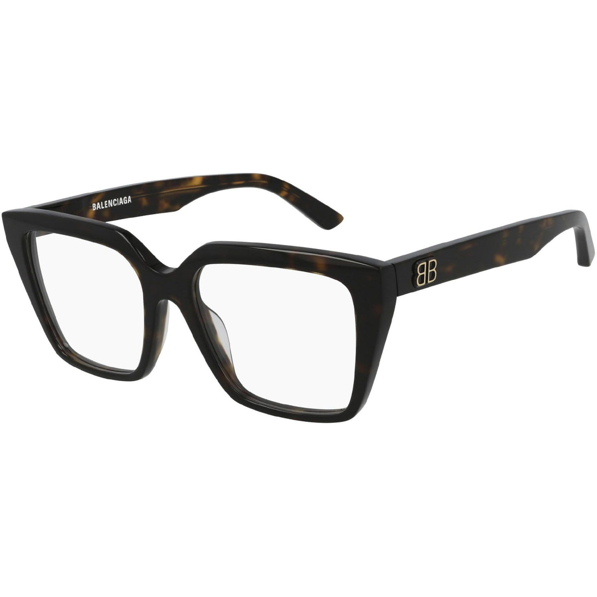 Balenciaga Women's Sunglasses Spring Summer Havana Transparent Demo Lens Demo Lens Dark BB0130O 005