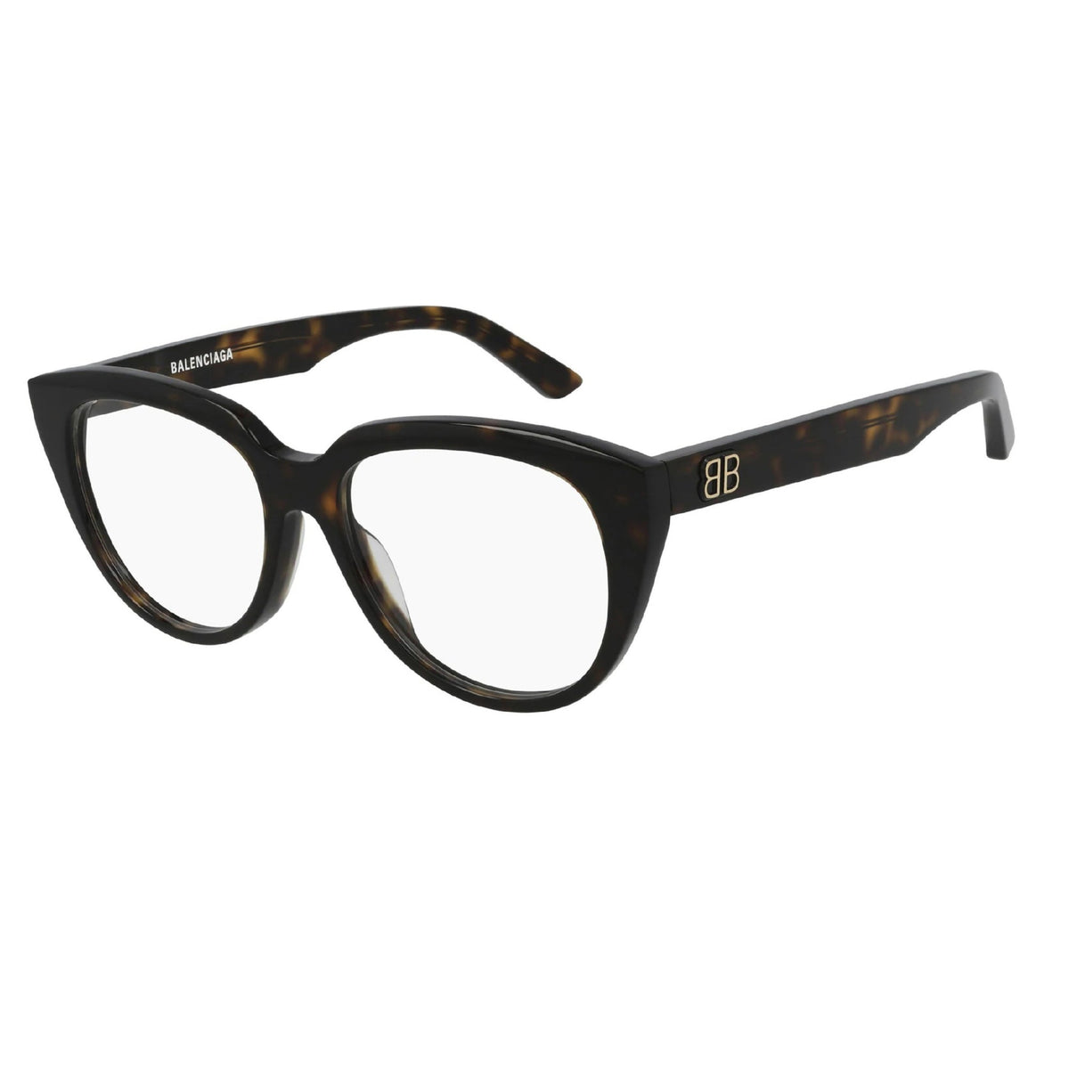 Balenciaga Women's Sunglasses Spring Summer Havana Transparent Demo Lens Demo Lens Dark BB0131O 005