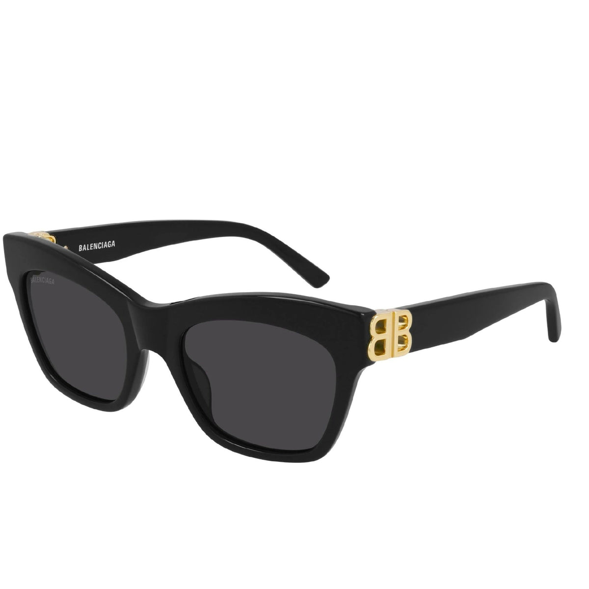 Balenciaga Women's Sunglasses Spring Summer Black Grey CR 39 CR 39 Shiny BB0132S 001