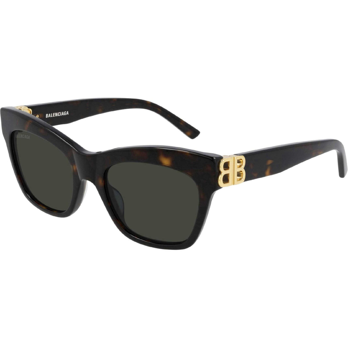 Balenciaga Women's Sunglasses Spring Summer Havana Green CR 39 CR 39 Shiny BB0132S 002