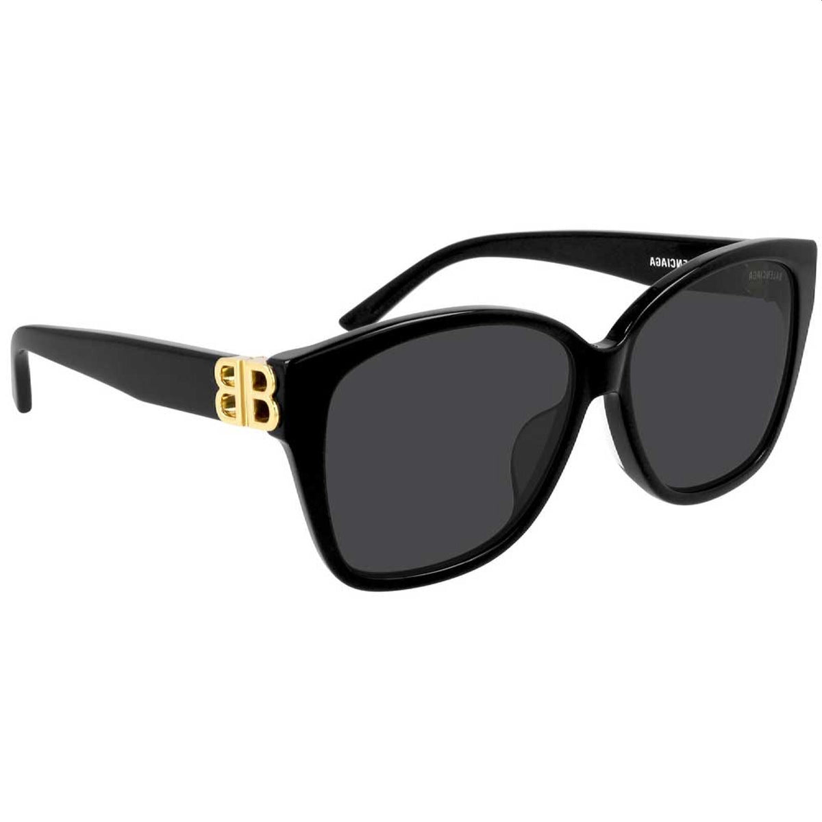Balenciaga Women's Sunglasses Spring Summer Black Grey CR 39 CR 39 Shiny BB0135SA 001
