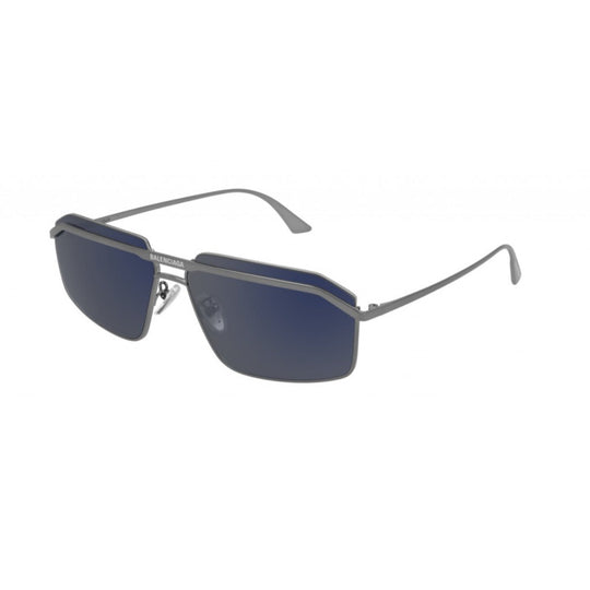 Balenciaga Men's Sunglasses Spring Summer Ruthenium Blue Nylon Nylon Dark BB0139S 002