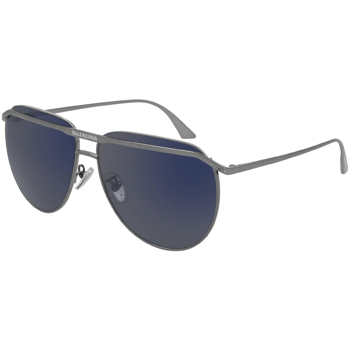 Balenciaga Unisex Sunglasses Spring Summer Ruthenium Blue Nylon Nylon Dark BB0140S 002