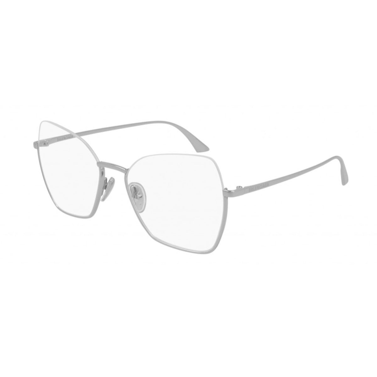 Balenciaga Women's Sunglasses Spring Summer Ruthenium Transparent Demo Lens Demo Lens Dark BB0142O 001