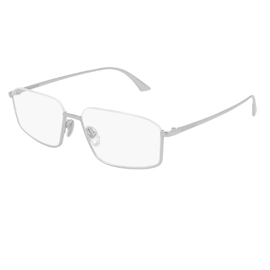Balenciaga Men's Sunglasses Spring Summer Silver Transparent Demo Lens Demo Lens Shiny BB0143O 002