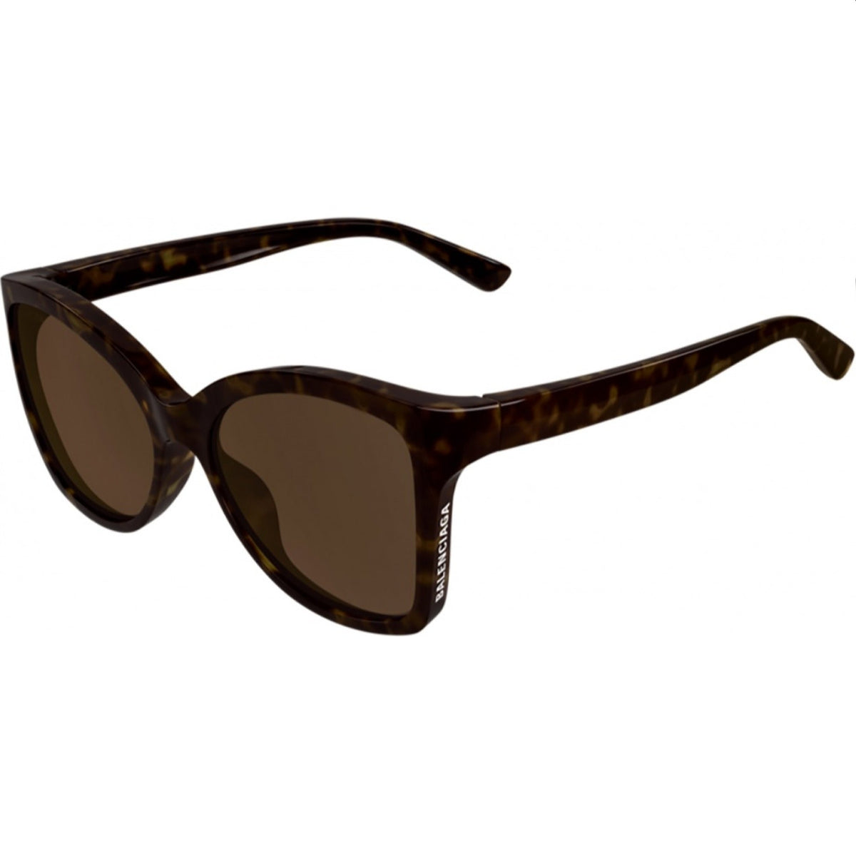 Balenciaga Women's Sunglasses Spring Summer Havana Brown Nylon Nylon Shiny BB0150S 002